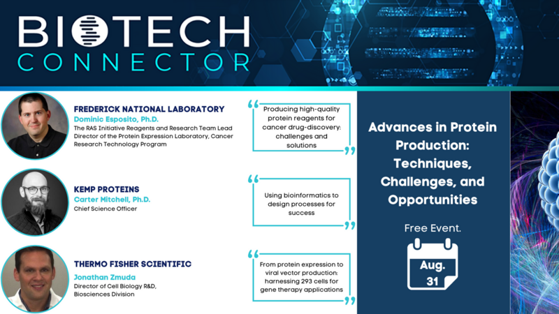 Graphic advertisement for Biotech Connector on August 31, 2023
